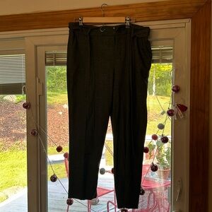 EUC cropped dress pants with tie
